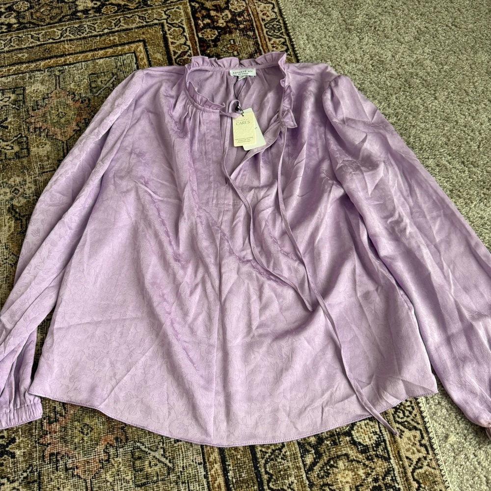 Purple office blouse